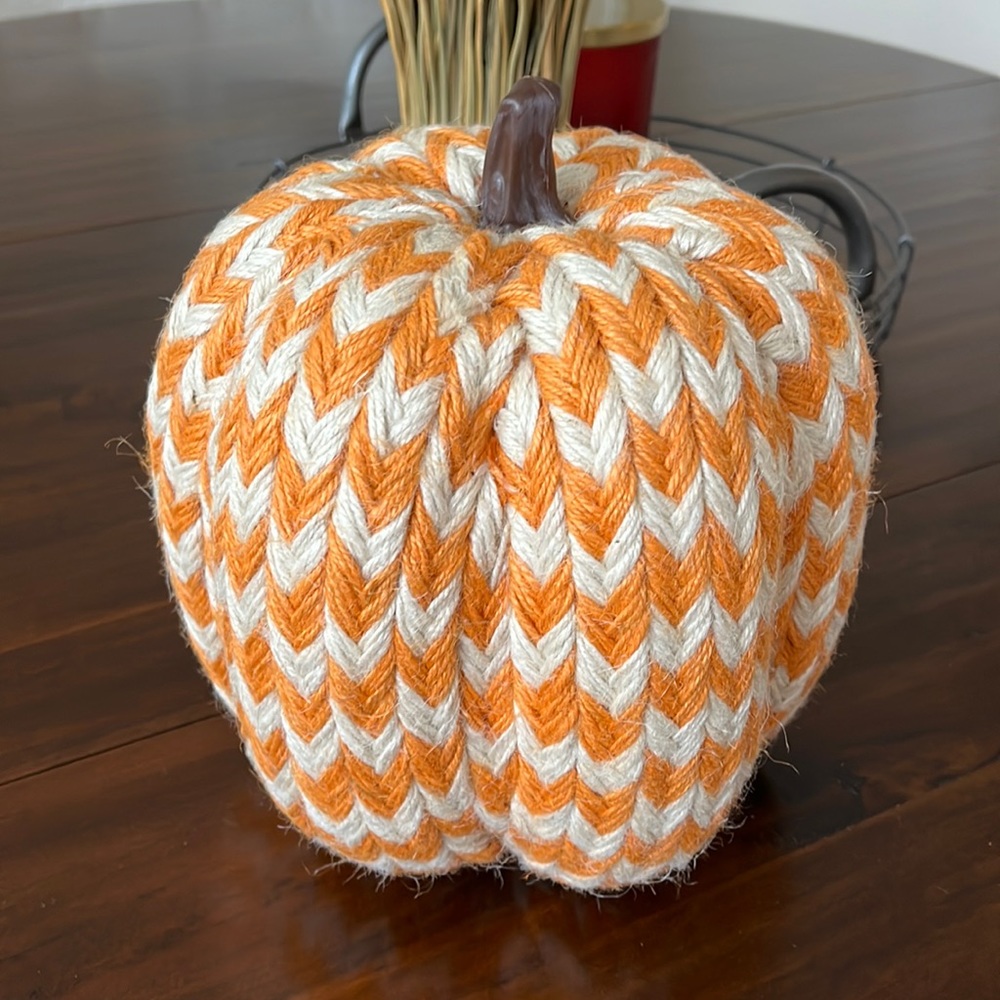Target Rustic Chevron Fabric Pumpkin - Fall Decor